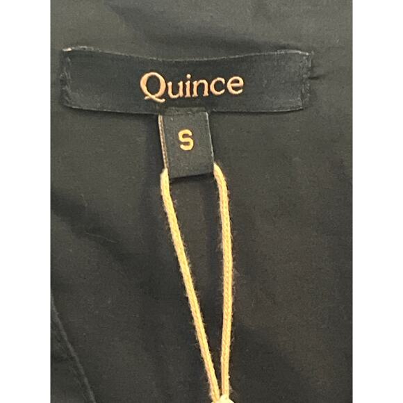 Quince Organic Cotton Tiered Maxi Dress Black Size S NWT - Picture 2 of 7